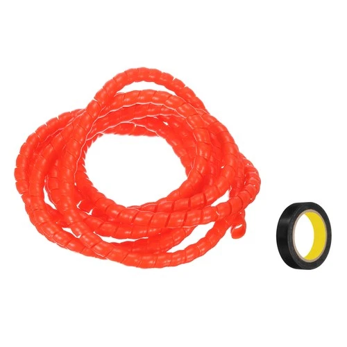 Spiral Cable Wrap 9.8ft/3.0M 8mm Cable Sleeve PP Cord Organizer Red