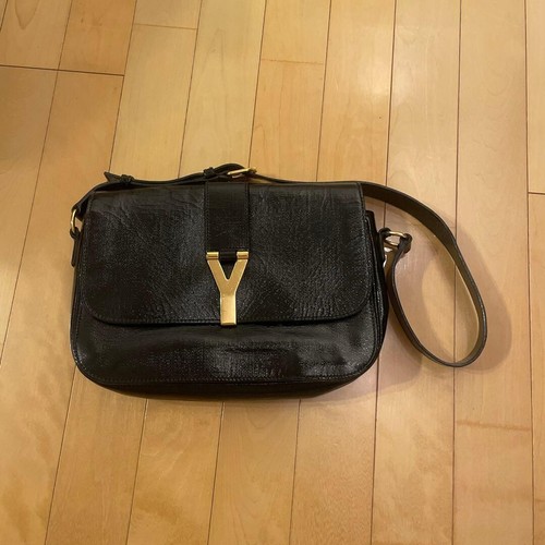 YVES SAINT LAURENT Handbag Black Vintage Authentic From Japan
