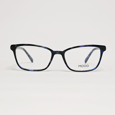 MODO 6522 Women's Handmade Oval Glasses in Polished Blue Marble | 52mm