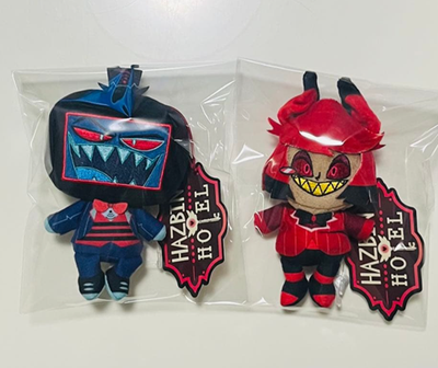 Hazbin Hotel Sitting Plush Mascot Vox & Alastor set Round One