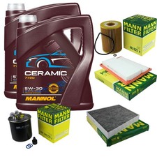 Pakiet inspekcyjny MANN 10L MANNOL Ceramic 5W-30 do Mercedes-Benz Klasa E