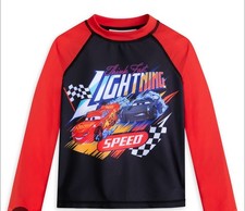 Disney Lightning McQueen Rash Guard for Kids Size 3T NWT  Pixar's Cars