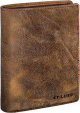 'Emil' Portafoglio Uomo in Pelle Grande Con Portamonete Modello Verticale Portaf