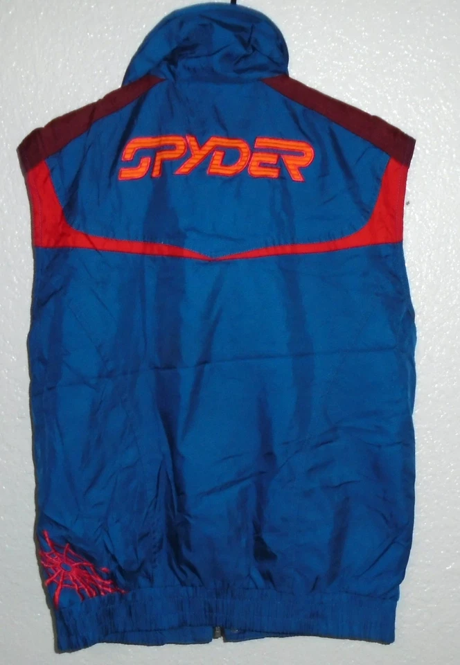 Chaleco de invierno Spyder azul esquí jóvenes niños talla 18 XL Foto 2 de 3