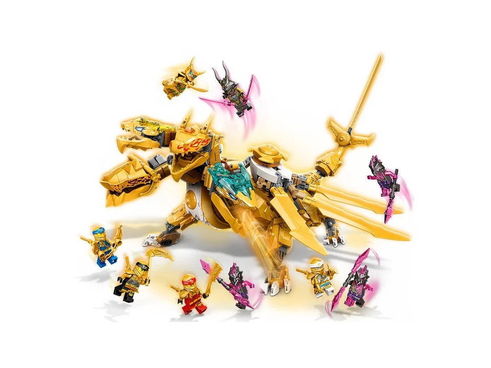 Unbuilt Lego Ninjago: Lloyd’s Golden Ultra Dragon (71774) . Generic Bricks - Image 2 of 2