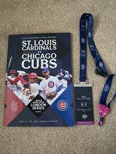 MLB ST LOUIS CARDINALS V CHICAGO CUBS 25/06/23 PROGRAMME, LANYARD & WRISTBAND