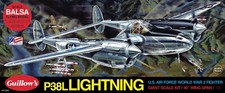Guillow's Lockheed P-38 Lightning Balsa Wood Model Airplane Kit, WWII GUI-2001