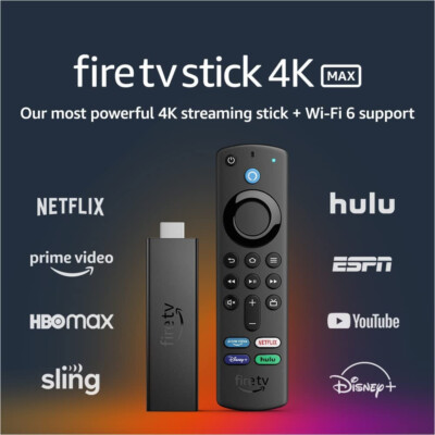 テレビ AmazonFireTV Stick 4K Max  FireTV Stick Fire TV Stick 4K Max streaming device, Wi-Fi 6, Alexa Voice