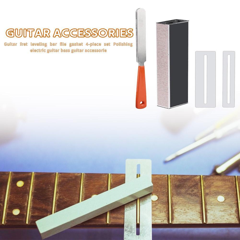 4x Guitar Fret File Leveling Tools Electric Bass Acoustic Guitar Repair