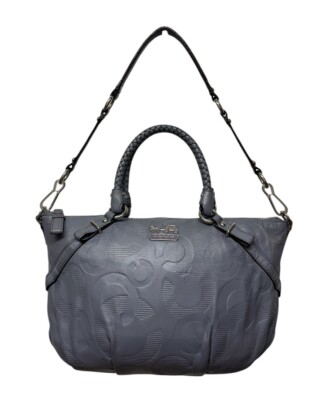 Coach Wisteria Embossed Signature Madison Sophia Satchel #15922 RARE