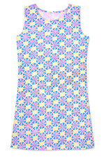 Women's Dress - Printed Dress - Mini Dress - Large - Jersey Cotton