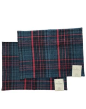 Hearth & Hand Magnolia 2 Pc Placemat Set Holiday Plaid Woven Green Red Cottage