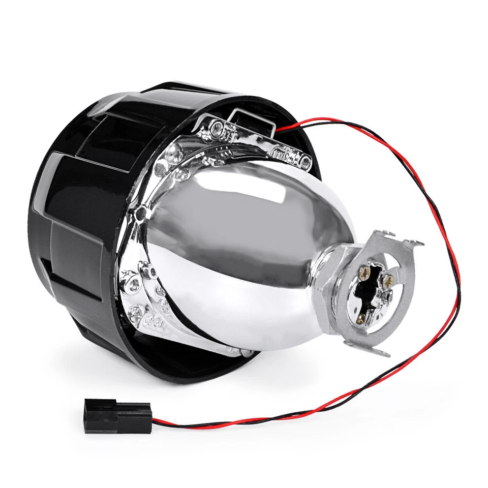 2X 2.5'' Bi-xenon HID Projector Lens Headlight H1 Bulb w/Shroud H4 H7 Retrofit - Image 4 of 4