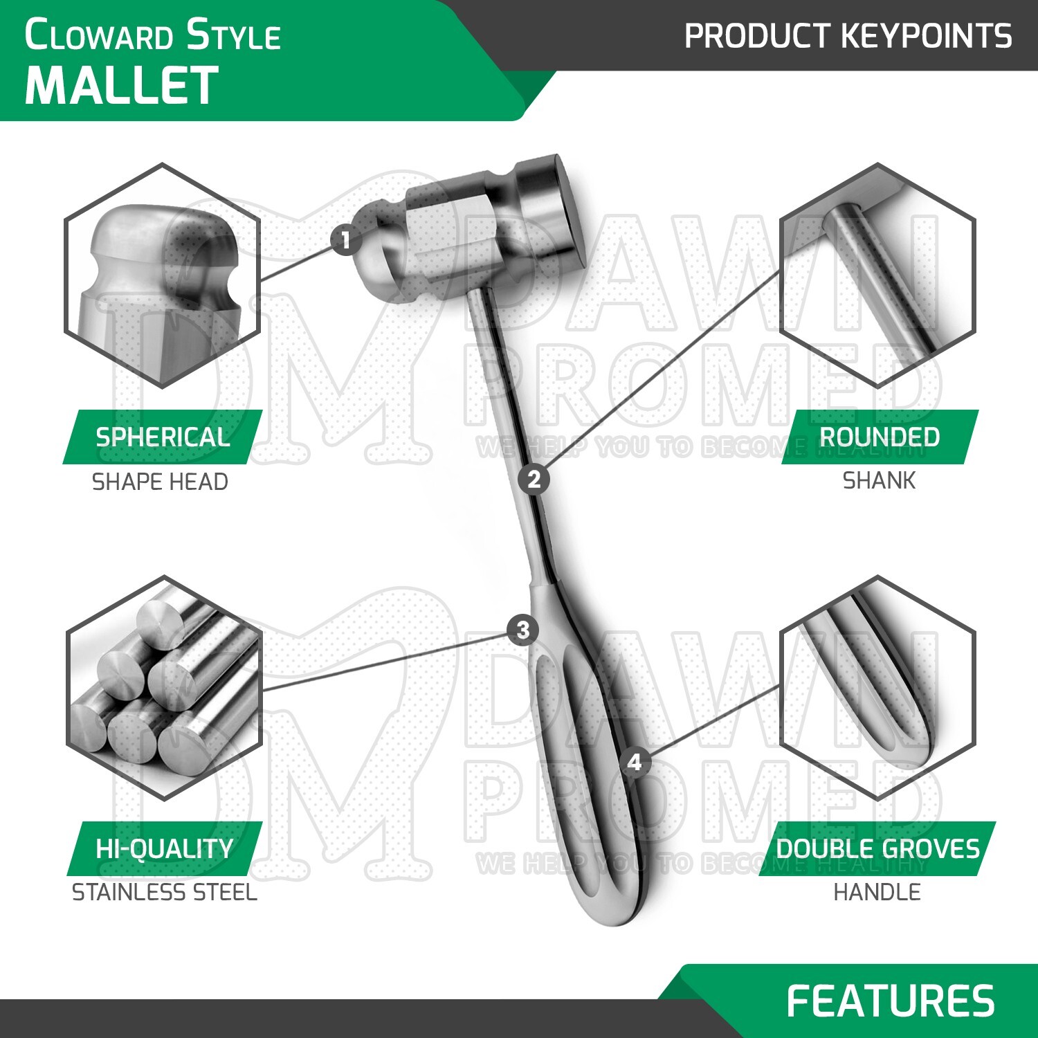 Cloward Style Bone Mallet 9