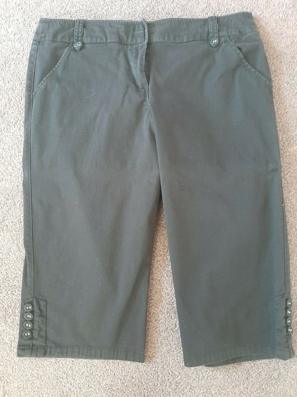 LARRY LEVINE Black Capri EUC Size 16