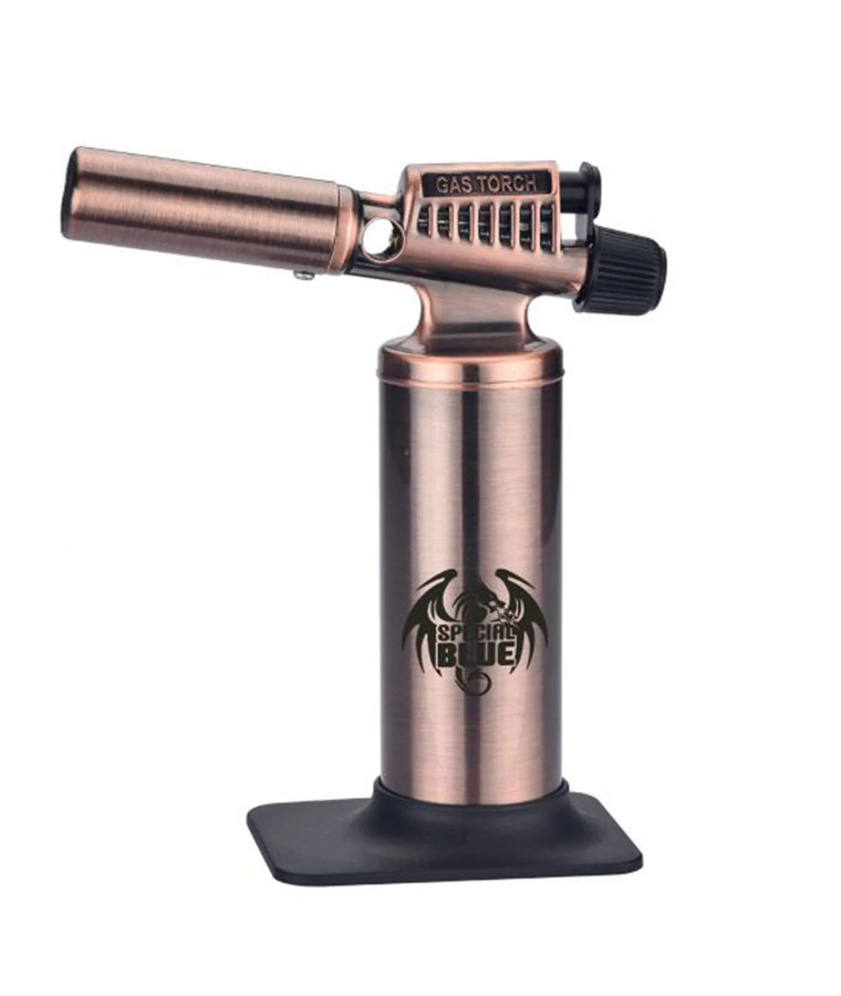 Special Blue Heavy Metal Butane Torch Refillable Kitchen Lighter