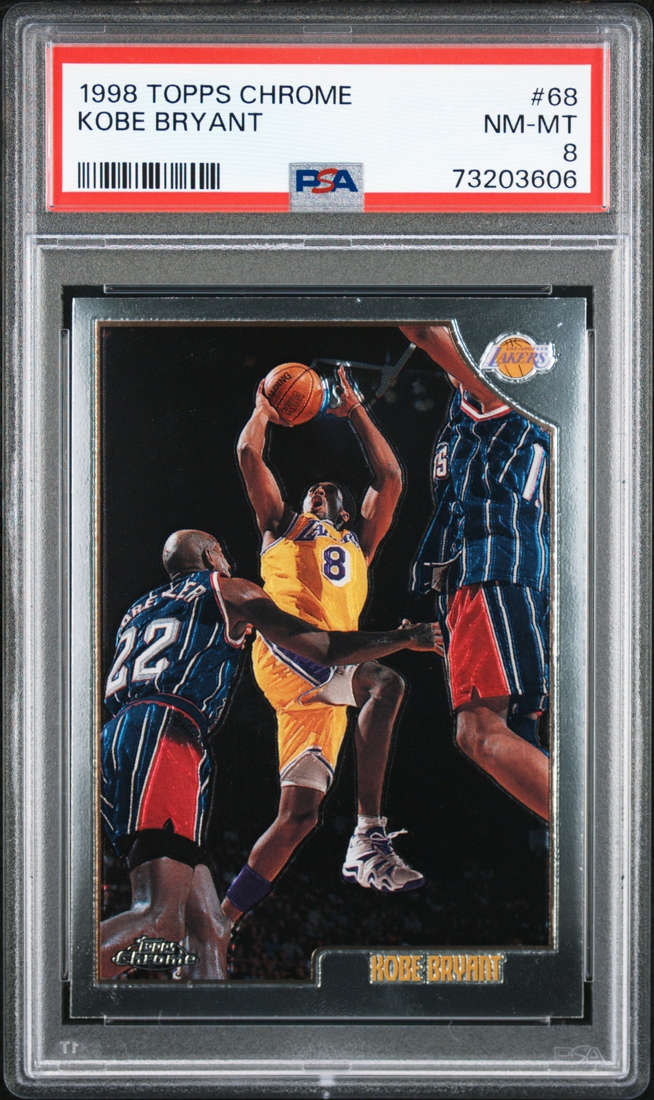 1998 TOPPS CHROME #68 KOBE BRYANT PSA 8