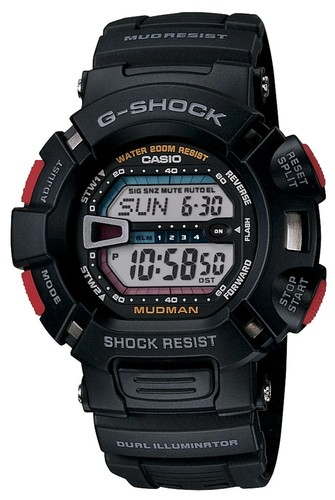 CASIO G-9000-1V MUDMAN G-SHOCK Black Resin Digital Chrono 200M Sport Watch $120 - Picture 1 of 3