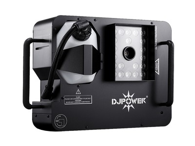 DJ POWER Nebelmaschine DSK-1500V mit RGB-LED Kranz zur Färbung des Nebels