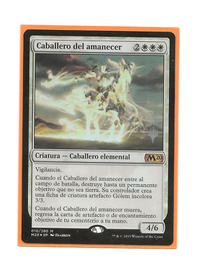 CAVALIER OF DAWN FOIL Magic 2020 Core NM Español Caballero del Amanecer Promo