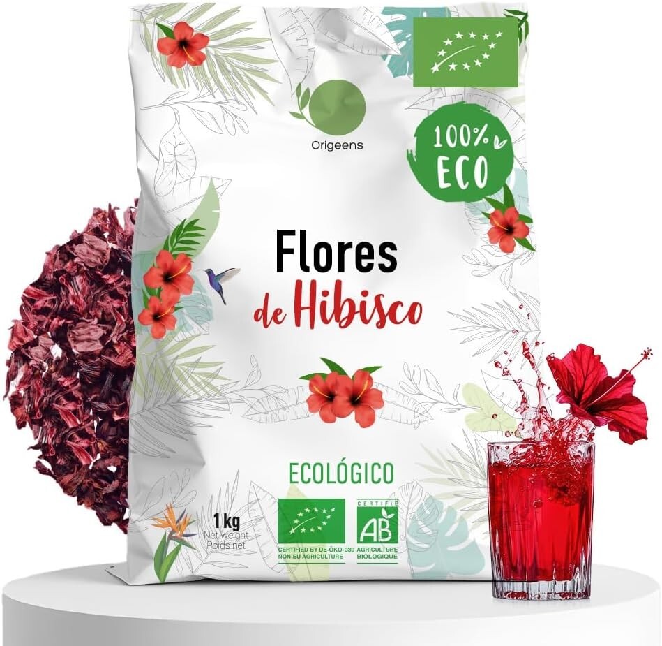 Flor de Jamaica Bio Hibisco Orgánico 1 Kg Para Té Infusión Dieta Detox Drenante