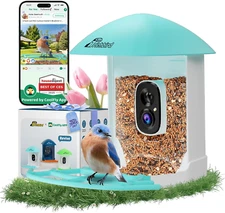 Smart Bird Feeder with Camera, Birdwatching Camera with Lifetime Free AI Identif