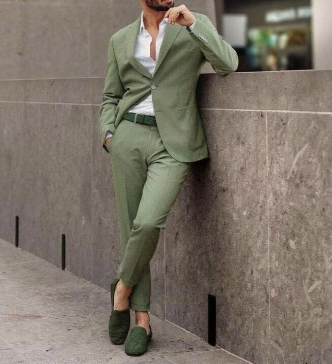 Mens Dark Green Suit Elegant Olive Green One Button Shawl Laple Tuxedo Slim  Fit Dinner Jacket Vest Pants at Amazon Men's Clothing store