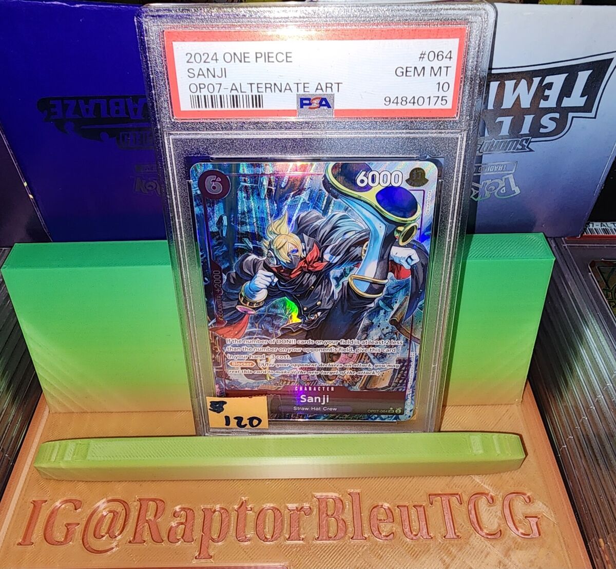 PSA 10 Sanji Parallel SR One Piece Card Game ENGLISH OP07 PSA 10 Sanji Parallel SR One Piece Card Game ENGLISH OP07