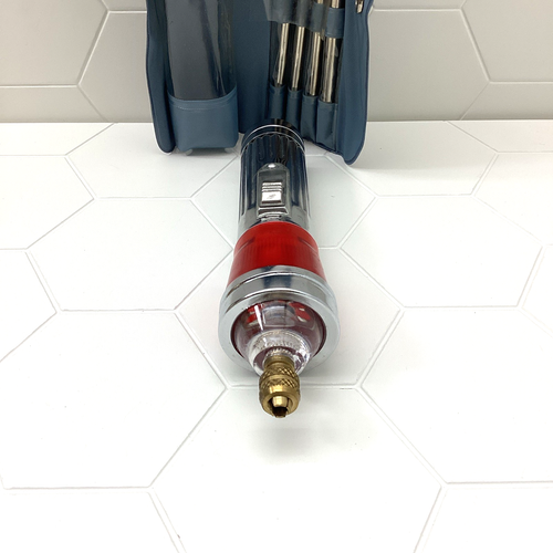WT Illuminated Screwdriver Atomic Flashlight w Bits 2 Flat 2 Phillips & Case Vtg - Picture 2 of 12