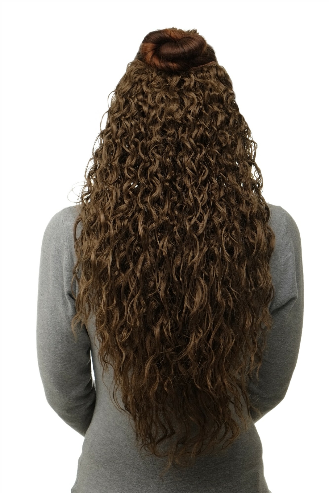 Toupée 7 Clips Strong Curly Gold Brown H9311-12