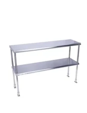 NSF Certified Adjustable Double Overshelf 14x72 for Commercial Kitchen Table