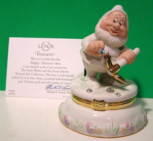 LENOX HAPPY TREASURE BOX -- -- Disney Snow White -- -- NEW in BOX with COA - 第 1/8 張圖片