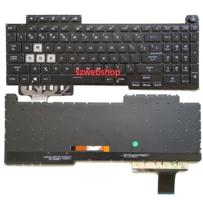 New For Asus ROG Strix G7 G733Q G733QR G733QS Laptop US Keyboard Backlit 
