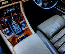 FOR JAGUAR XJS 1982- 1992 SHIFTER SURROUND TOP CONSOLE DASH TRIM KIT ABS 3M WOOD