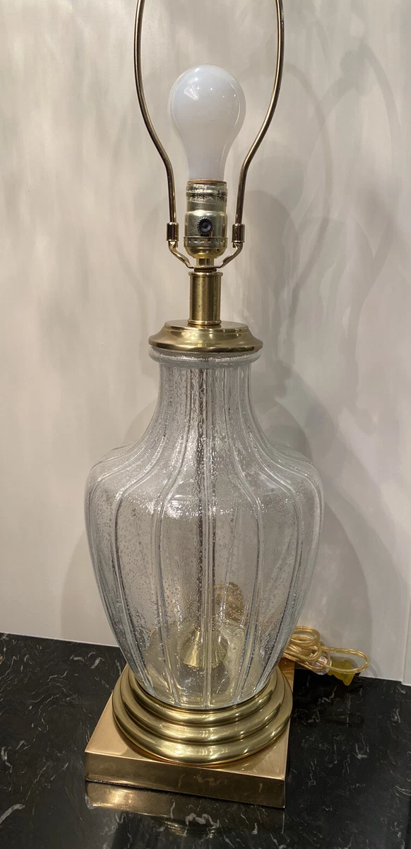 Vintage Frederick Cooper Hand Blown Bubble Glass Table Lamp 31