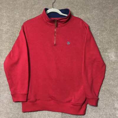 VOLUNTEER TRADITIONS Pullover Adult Small Tri Star Red 1/4 Zip Long Sleeve  Shirt