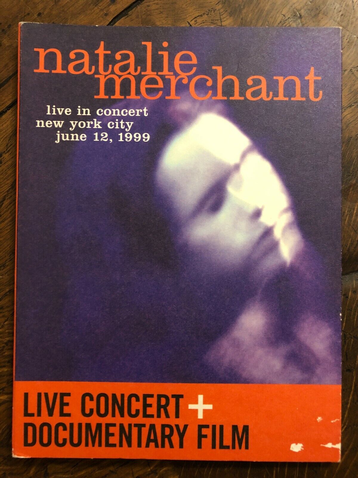 NATALIE MERCHANT 1999 Ophelia Tour Original Vintage Complete Concert Ticket