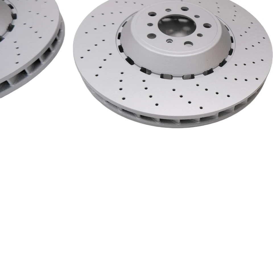 2Pcs Rotors Front Vented & Drilled Brake Disc  For BMW M5 M6 F06 F10 F12 F13 - Image 3 of 4