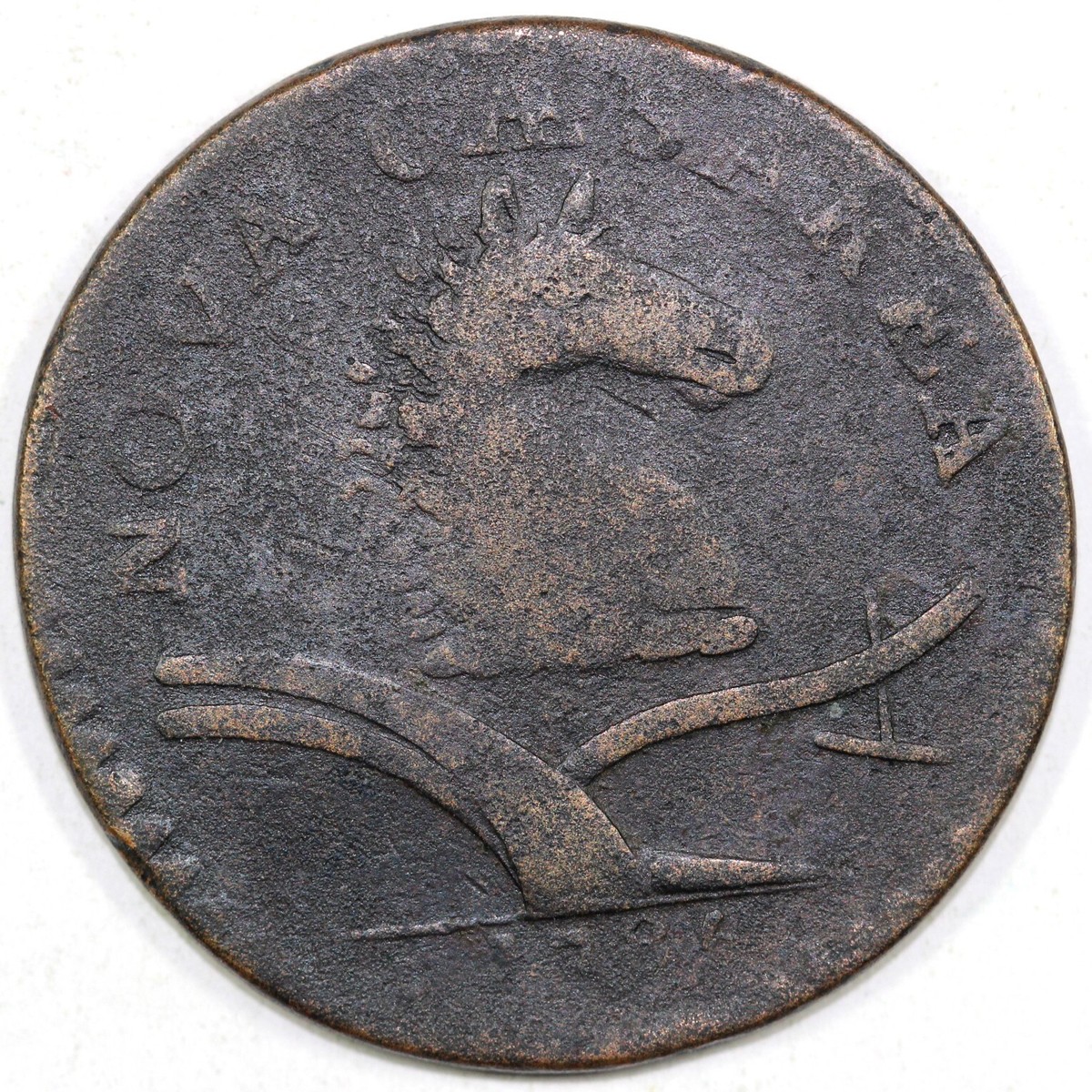 1786 1/2p M.12-G No Coulter New Jersey Colonial Half Penny | eBay