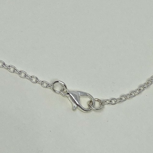 FACETED PINK GLASS CRYSTAL HEART PENDANT SILVER PLATED 18" CHAIN MEDIUM - Imagen 2 de 3