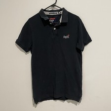 SUPERDRY Mens Navy Blue Polo Shirt Size M Casual