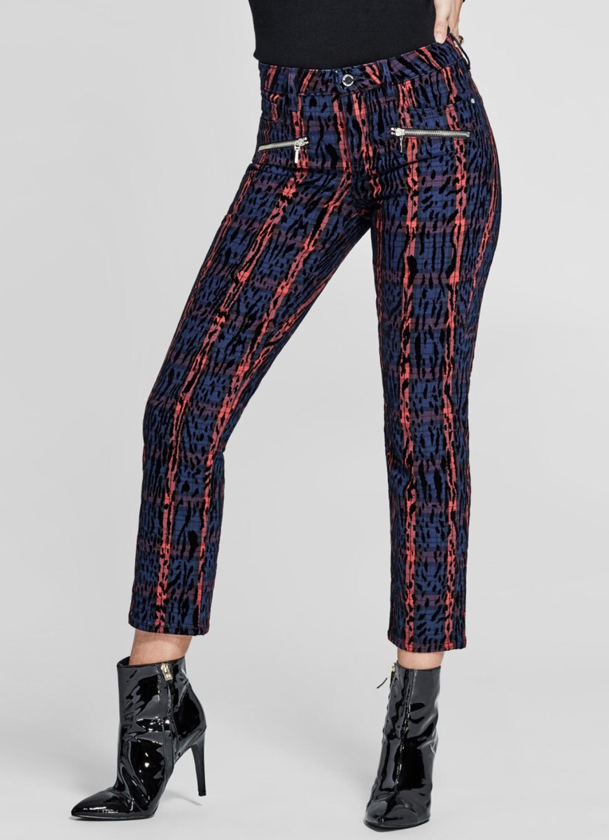 Guess By Marciano Women's Velvet Cigarette Slim Straight Jeans