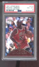 1997-98 Upper Deck Air Time #AT9 Michael Jordan PSA 8 Graded Card NBA 97-98 1998