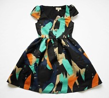 Anthropologie Pinion Dress by Moulinette Soeurs - Sz 2 (Black Motif)