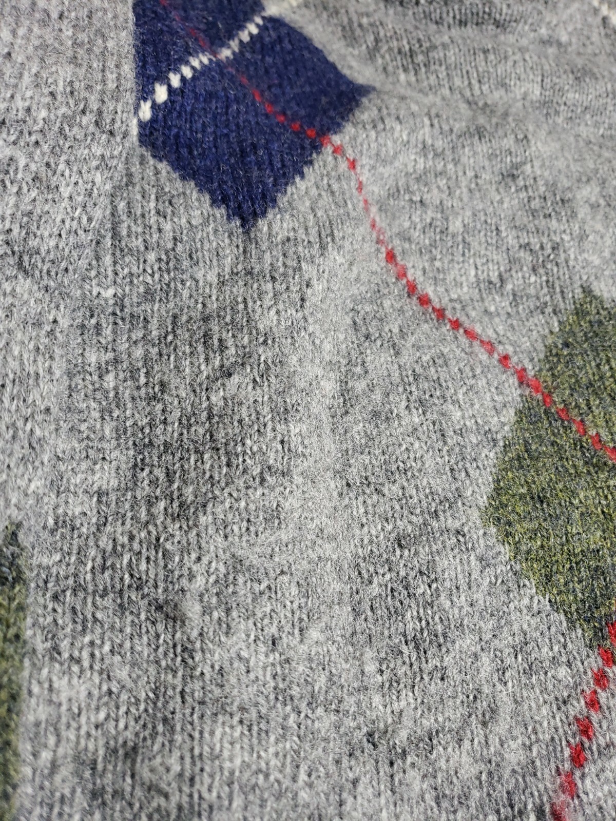 Pendleton Diamond Pattern Wool Gray Blue Green Sw… - image 4