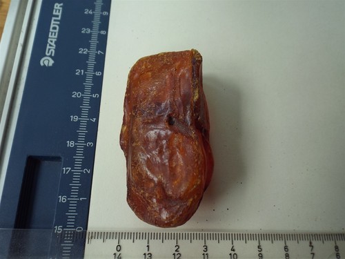 Inclusion Fossil/ Wooden Stick/ Plant Antique Baltic Genuine Amber Stone 27g - Picture 2 of 10