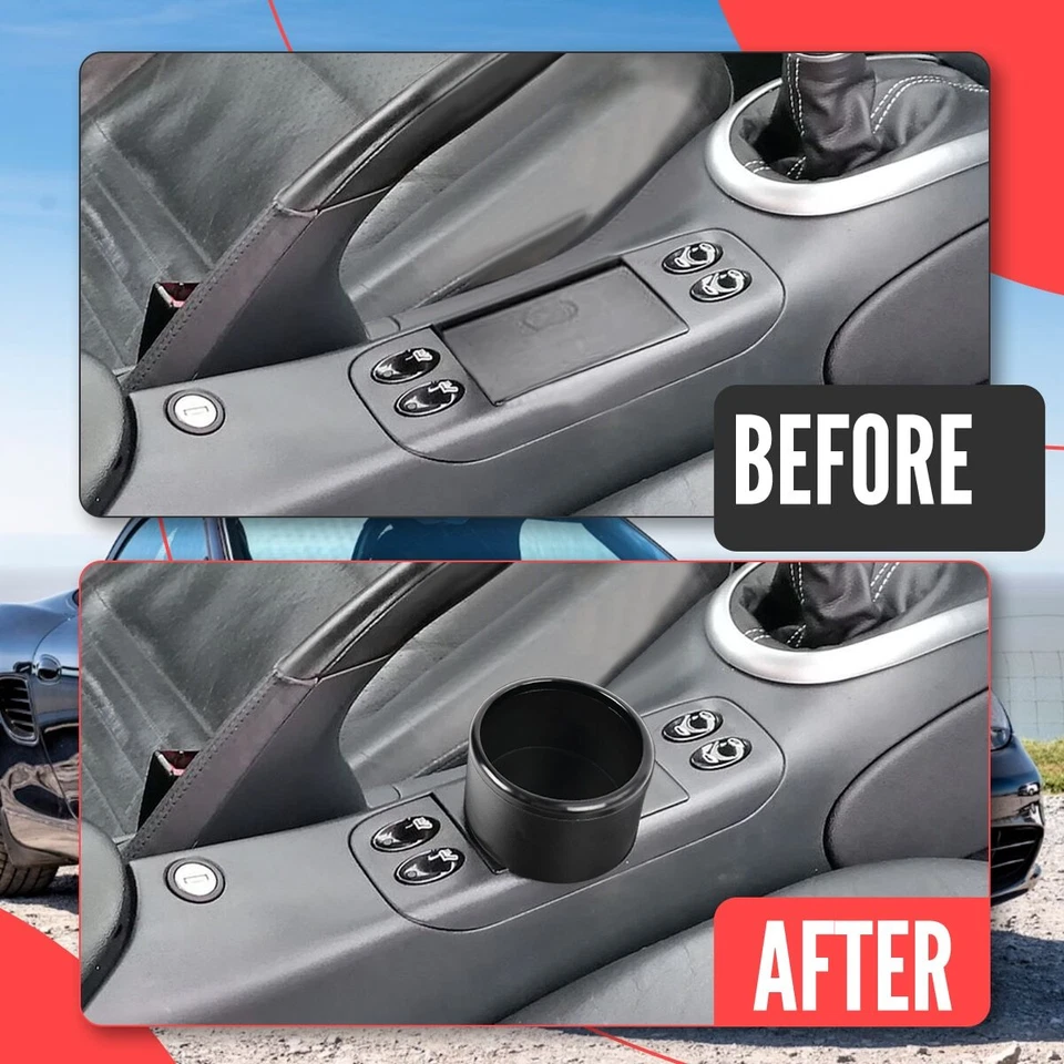 Center Console Water Cup Holder For Porsche 911 1999-04 For Boxster 986 97-2004 Foto 4 de 4