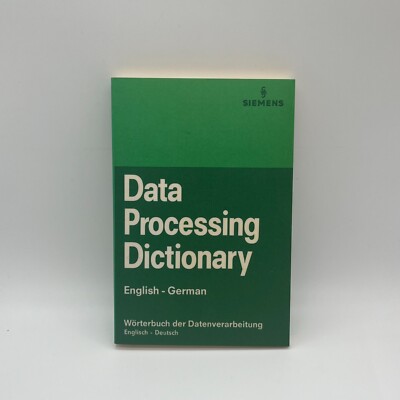 Data Processing Dictionary / English - German / SIEMENS