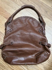 Nuovedive Brown Pebbled Leather Shoulder Bag Real Genuine Leather Made in Italy