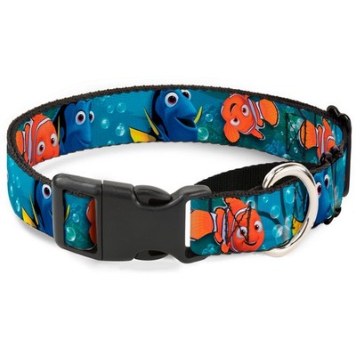 Plastic Martingale Collar Nemo & Dory Poses WIDE-Small 13-18''